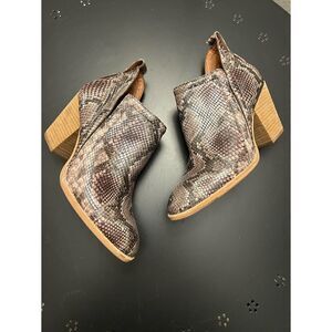 Jeffery Campbell | Rosalee Snakeskin Ankle leather Bootie | 8
